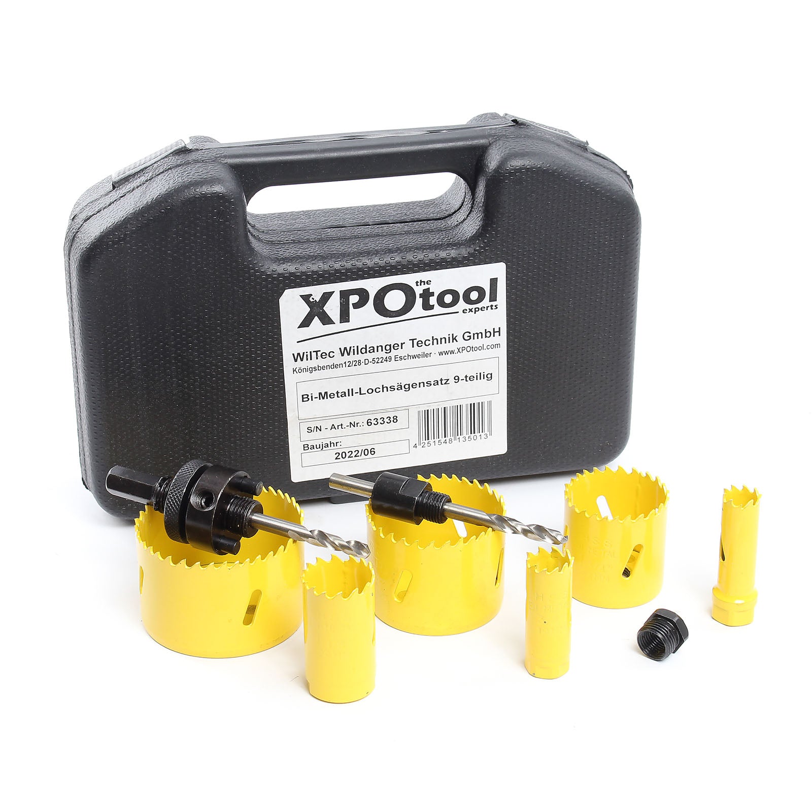 Set di seghe a tazza 9 pz. HSS bimetallico 16-68mm Sega a tazza per legno metallo plastica