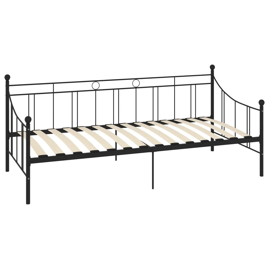 Telaio Divano Letto-Struttura Sofa Letto Nero in Metallo 90x200 cm 698405