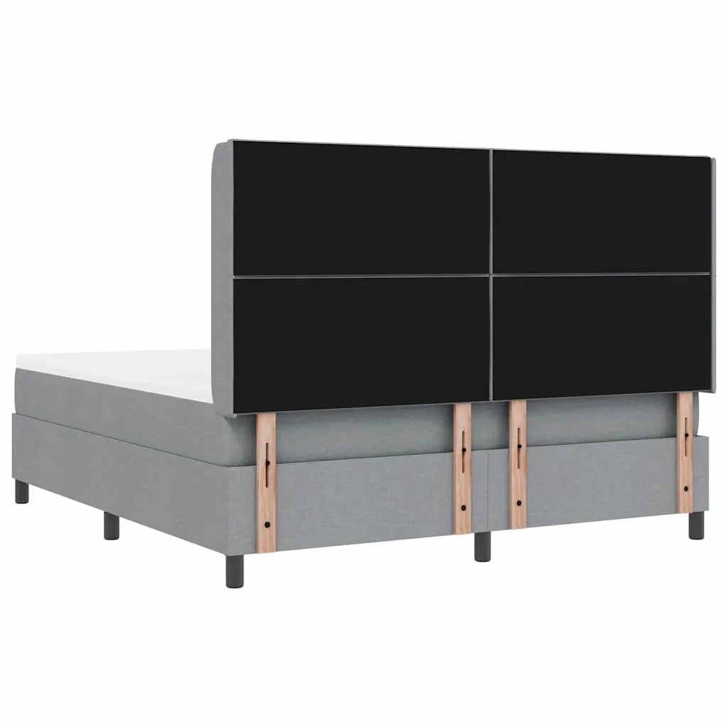 Letto a Sorgente LED Grigio chiaro 180 x 200 cm Tessuto 3343581