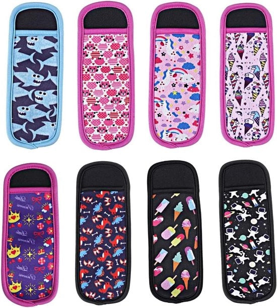 Set di 8 Coperture di Protezione dal Gelo Reutilizzabili - Multicolori per Bevande da Festa