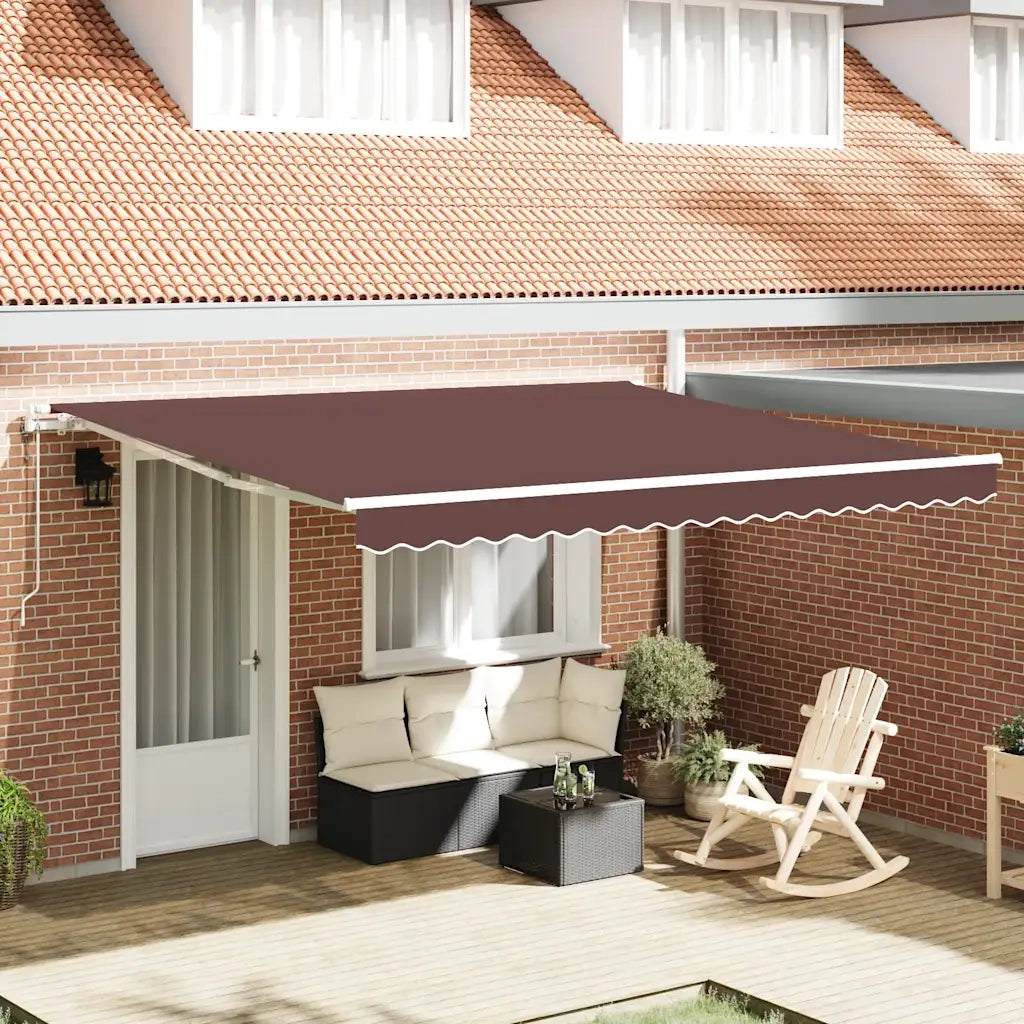 Tenda da Sole Retrattile Automatica 400x300 cm Marrone 3215632