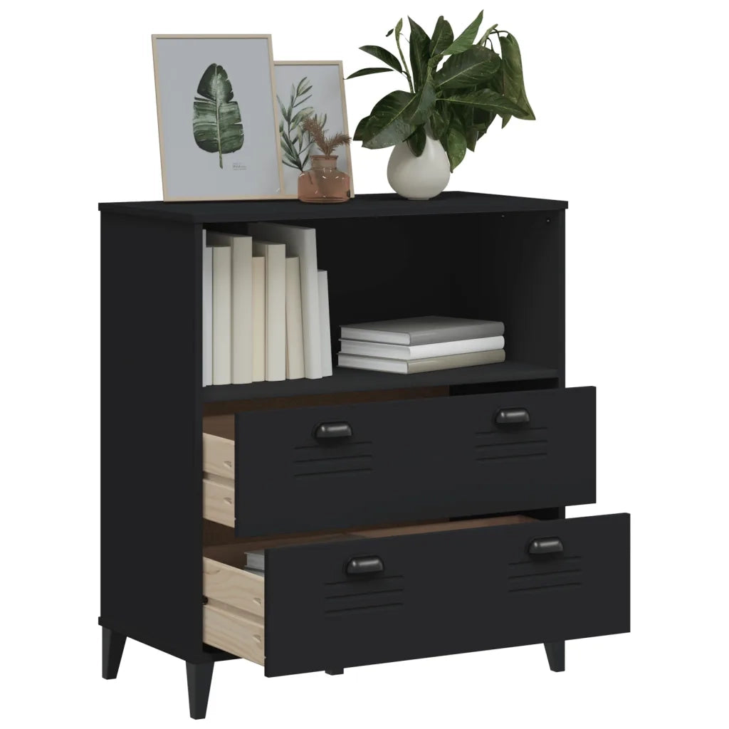 Libreria VIKEN Nera 80x40x80 cm in Legno Multistrato 374945