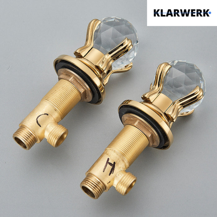 ADRIAN | Rubinetto da bagno a 3 fori grande cigno oro |per vasca dal design lussuoso per catering alberghiero miscelatore per lavabo a 2 maniglie