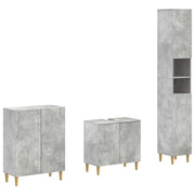 Set di armadietti da bagno in 3 pezzi ARNHEM Grigio Cemento 3417444