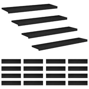 Tappeti per scale 20 pz 110 x 30 x 2 cm Nero 3446542