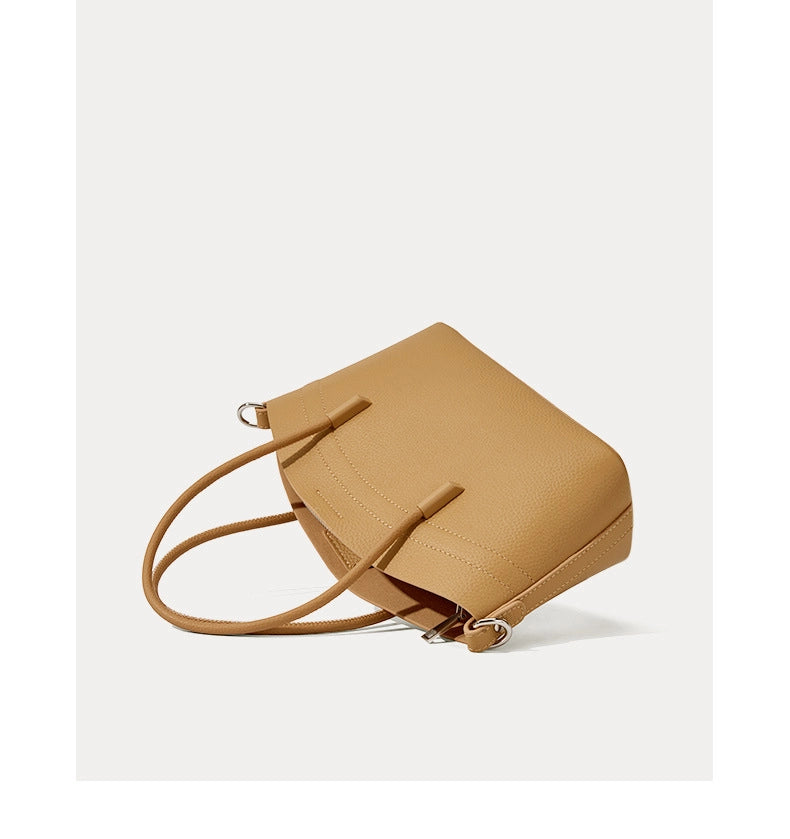 Borsa a tracolla da donna in vera pelle, grande capacit¨¤, marrone