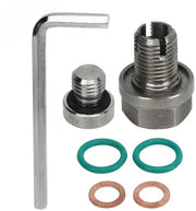 Olio afgetapte plug Oversized - Acciaio inossidabile - Viti da autoallentamento - Gomma O-Ring - M14.5-1.5x15mm - Alta affidabilità - Olio plug