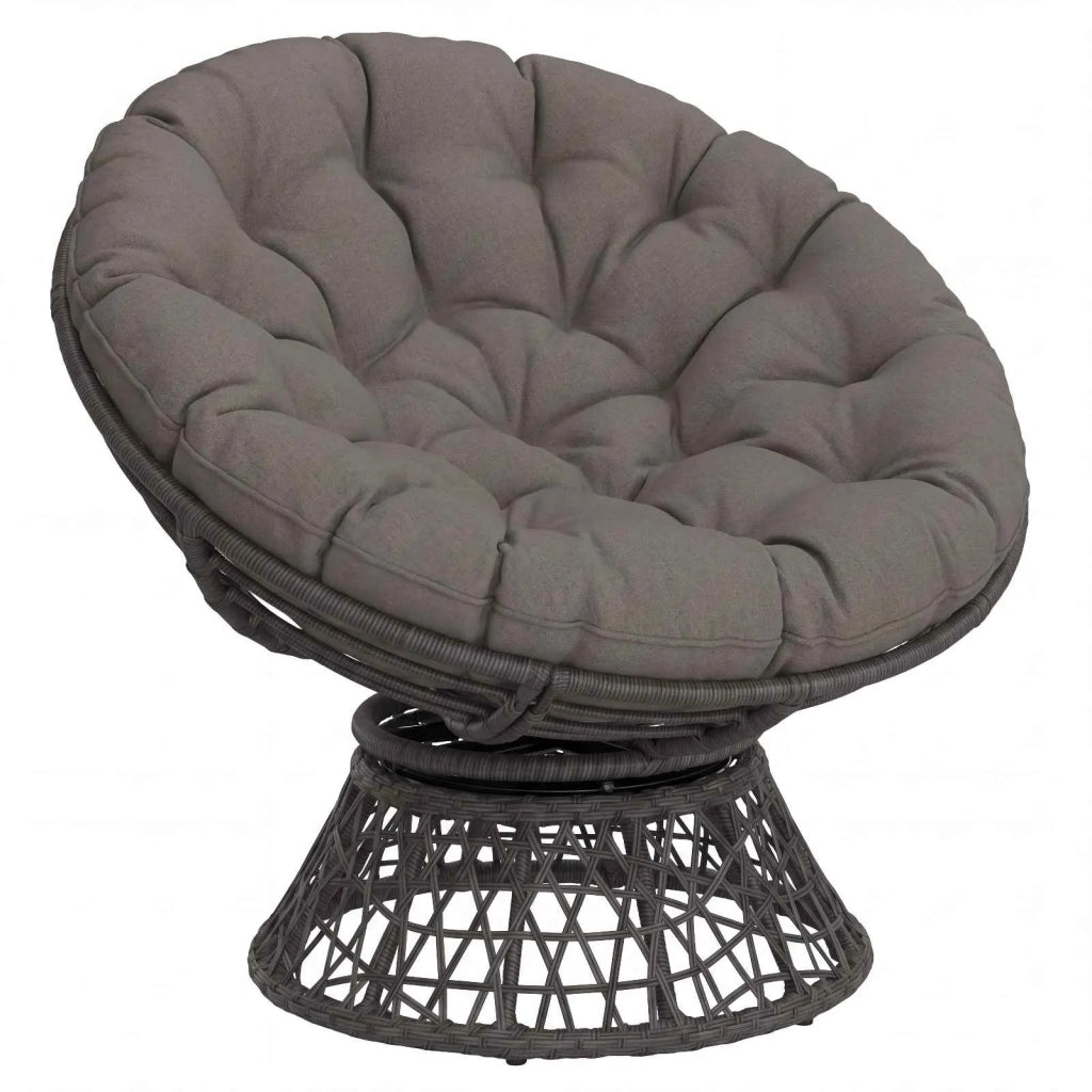 Cuscino per Sedia Papasan VIANEN 100% Poliestere Grigio 953960