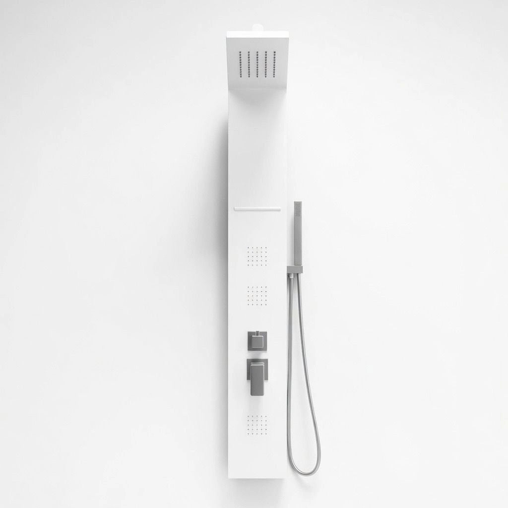 Colonna doccia pannello idromassaggio effetto cascata YH8122 MADRID - Bianco