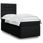 Giroletto a Molle con Materasso Nero 100x200 cm in Tessuto