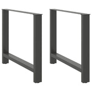 Set di 2 gambe moderne regolabili per tavolo da pranzo 100 x 73 cm in acciaio antracite 02_0057562