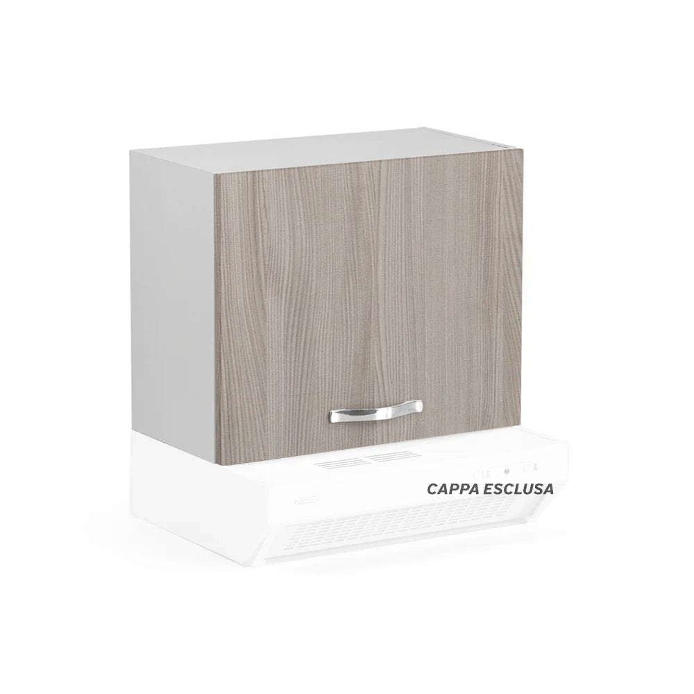 Pensile per cucina componibile da 60 cm con due ante, realizzata in legno 100% MADE IN ITALY colore Olmo