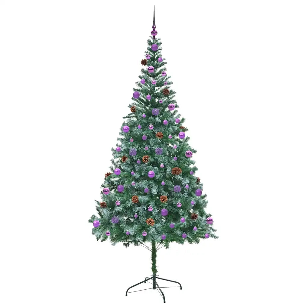 Albero di Natale | Decorazioni natalizie artificiale Verde 210 cm PVC e Acciaio