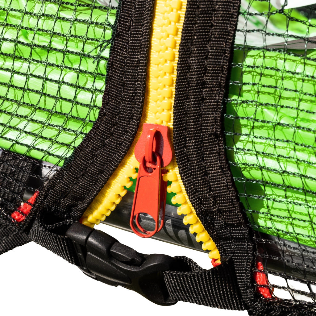 Premium Pack Trampolino 305cm reversibile verde/blu ADELAÏDE + rete, scala, copertura e kit di ancoraggio
