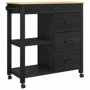 Carrello da Cucina MONZA Nero 84 x 40 x 88,5 cm CFW9632394