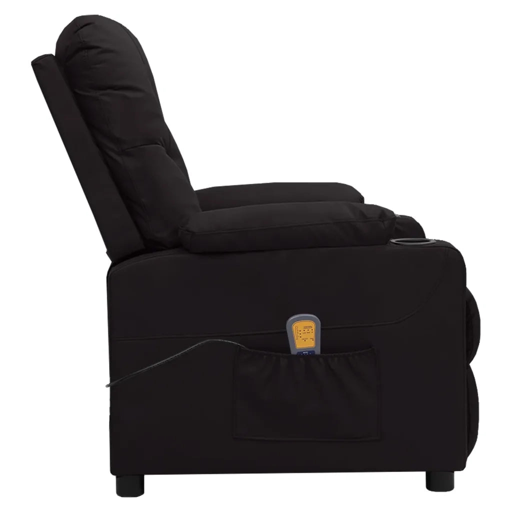 Poltrona Massaggiante Reclinabile Nera in Similpelle cod mxl 31734