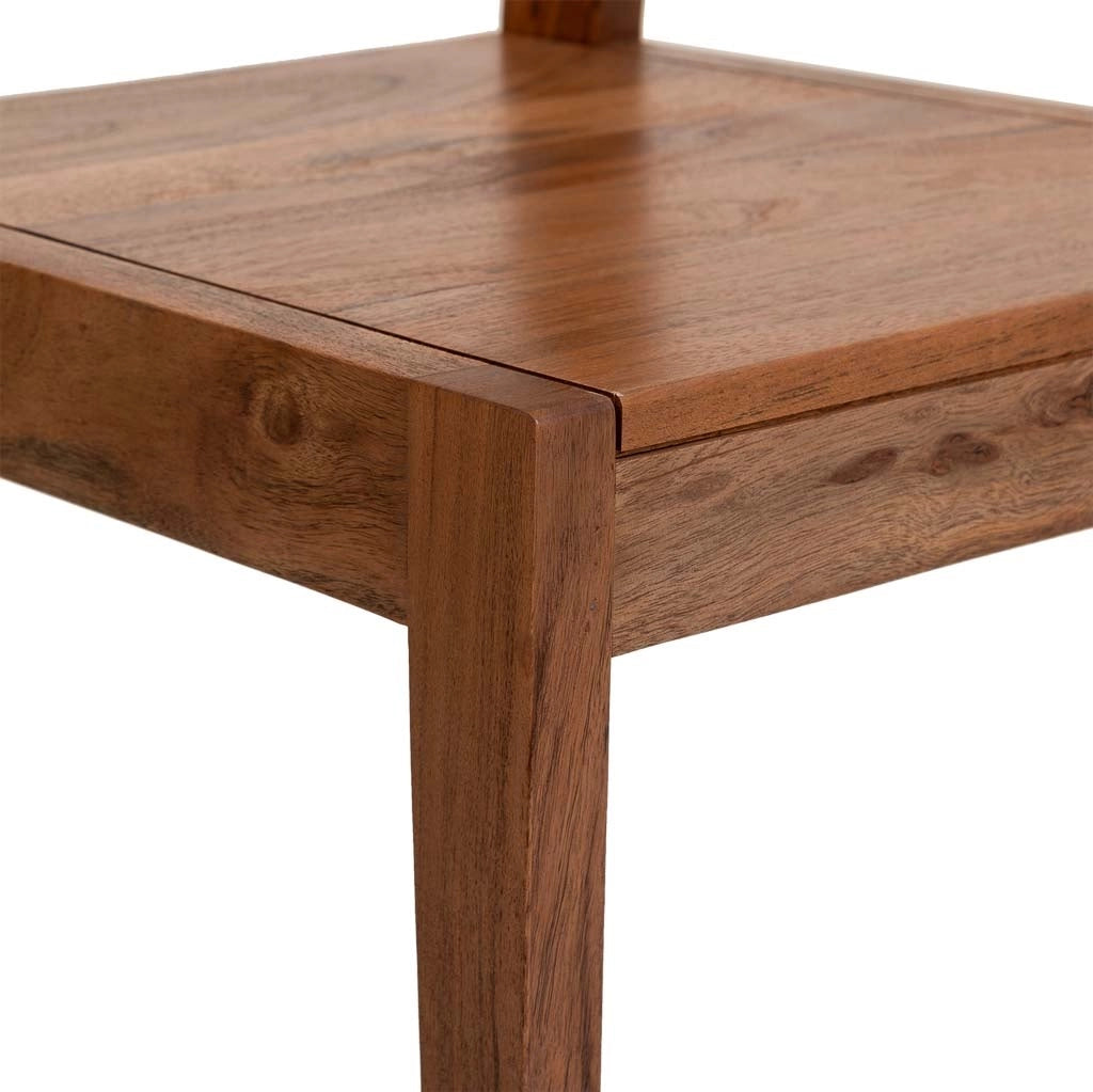 Sedia da pranzo in legno con finitura marrone 47x46x84h cm