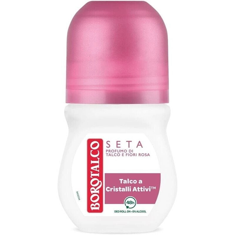 BOROTALCO ROLL-ON SET 6 PZ 50 MLL'UNO FORMULA SENZA ALCOOL EFFICACIA FRESCA 48HAI FIORI DI ROSA