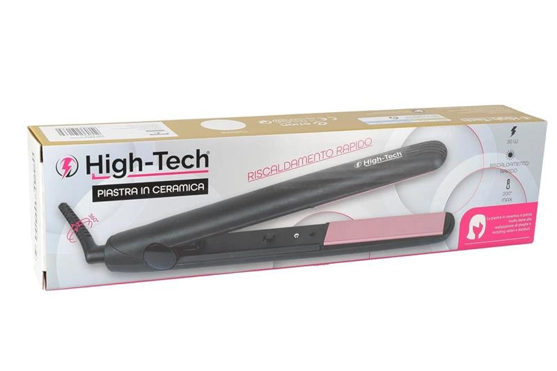 HIGH-TECH PIASTRA PER CAPELLI DA 30W CON COMPONENTI IN CERAMICA