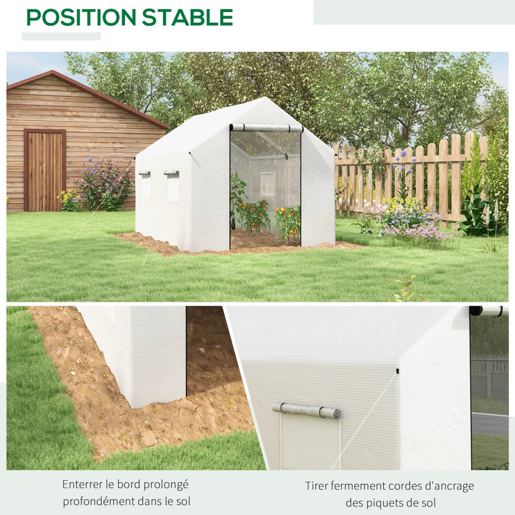Serra da giardino tunnel 2x3m ¨C Minimal ¨C Acciaio galvanizzato bianco