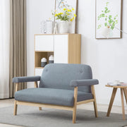 Divano a 2 Posti-Sofa 2 Posti in Tessuto Grigio Chiaro 224291