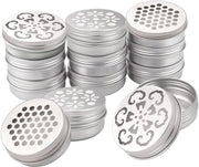 Buste di Alluminio 12 pezzi - Buste Ronde - Buste Vacanti con Coperchio - Contenitori per Aromaterapia - Contenitori per Rinfrescare l'Aria - Capacità 60 ml