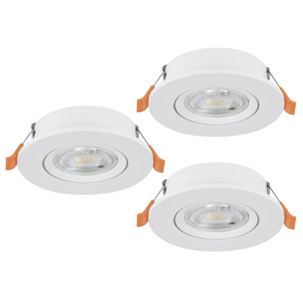 Faretto Incasso Moderno Barranco Plastiche Bianche 3 Luci Led 4,5W 3X450Lm Ip20