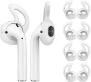 Orecchini di protezione per AirPods in silicone - Con cuscinetti morbidi e antiscivolo - Ideali per lo sport e le attività - 4 paia - Copricampioni protettivi