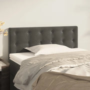 Testiera-Testata Decorativa Grigio Scuro 90x5x78/88 cm in Velluto 361961