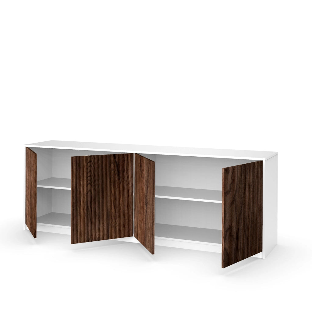 Buffet 4 ante BUDAPEST bianco/rovere rio