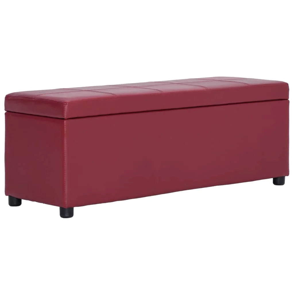 Panca con vano contenitore 116 cm similpelle bordeaux 02_0010978