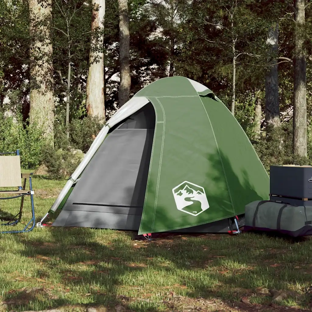 Tenda da Campeggio a Cupola per 2 Persone-Tenda per Escursionismo Verde Impermeabile 647756