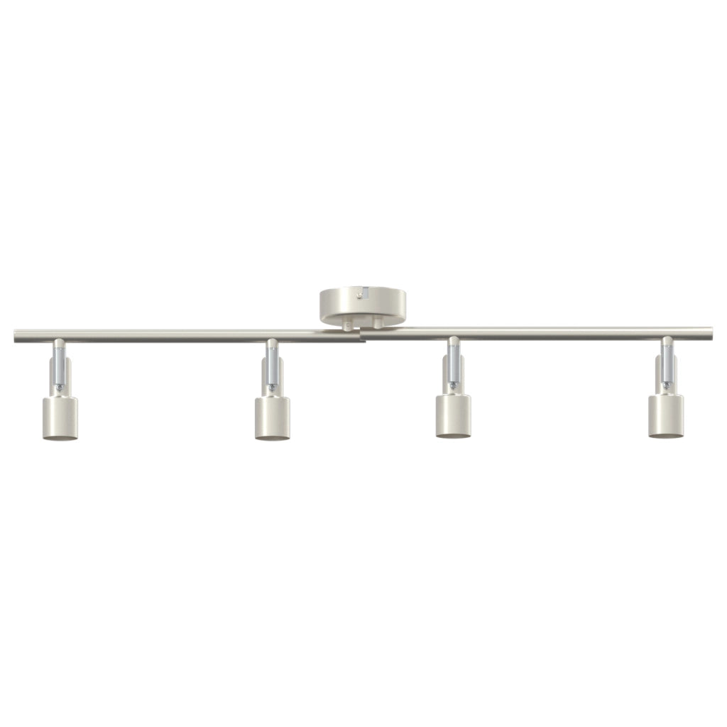 Faretto da soffitto 4 Vie Regolabili in Nickel Spazzolato GU10