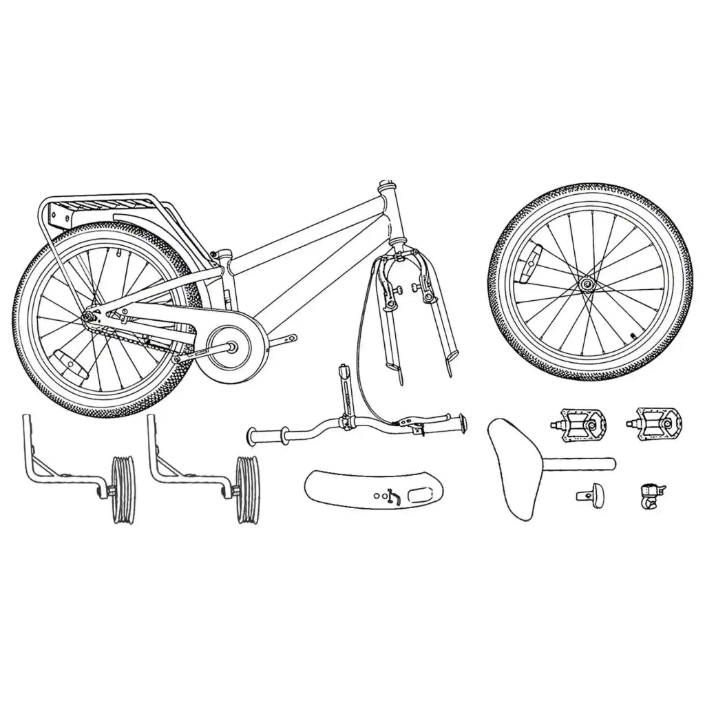 Bicicletta per Bambini 12 Pollici per bambini di 2-4 anni 42009349