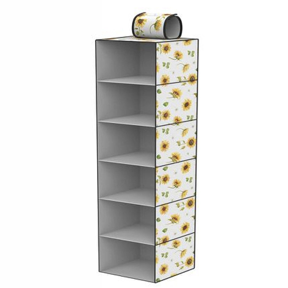 Trade Shop - Organizer Armadio 6 Ripiani Strati Pensile Porta Oggetti Scaffale 30x30x60 Cm -