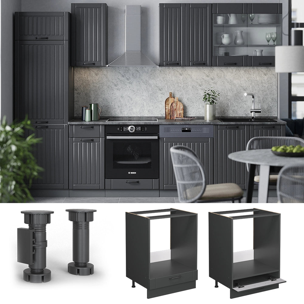 Vicco Mobile per forno da incasso Grigio scuro 60 cm , PL Antracite