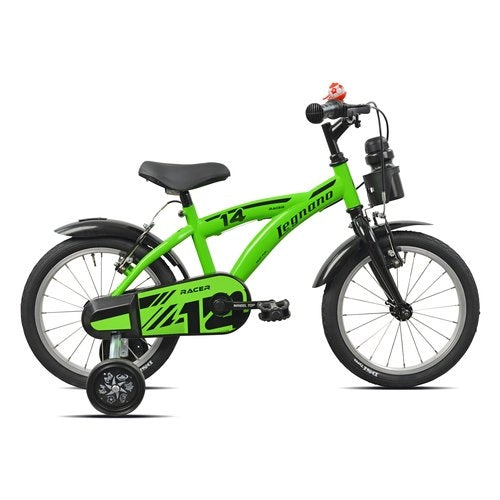 Bicicletta legnano 26l9700v bimbo con rotelle green black glossy