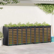 Contenitore per Rifiuti per 3 Bidoni 340 x 77.5 x 115.5 cm