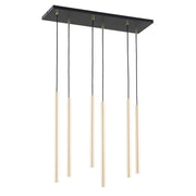 Lampada a sospensione Selter in acciaio nero e oro
