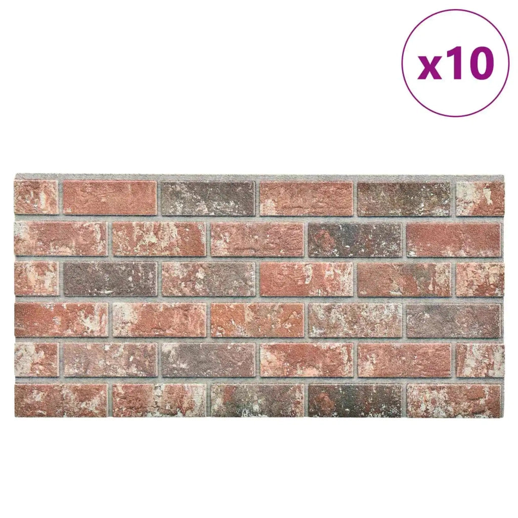 Pannelli da parete 10 pz Marrone Scuro e Grigio 100 x 50 cm CFW3440779