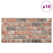 Pannelli da parete 10 pz Marrone Scuro e Grigio 100 x 50 cm CFW3440779