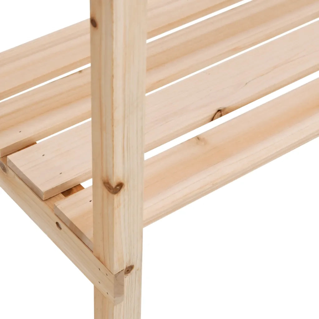 Tavolo Piante con Ripiano 78x38x,82,5cm Legno Massello di Abete CFW9189569