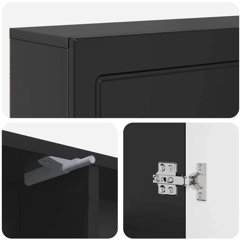 Cornice per camino Nero 102 x 18 x 100,5 cm 8006607