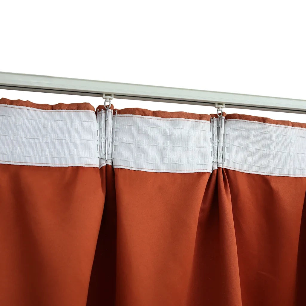 Tende Oscuranti con Ganci 2 pz Ruggine 140x245 cm 134475