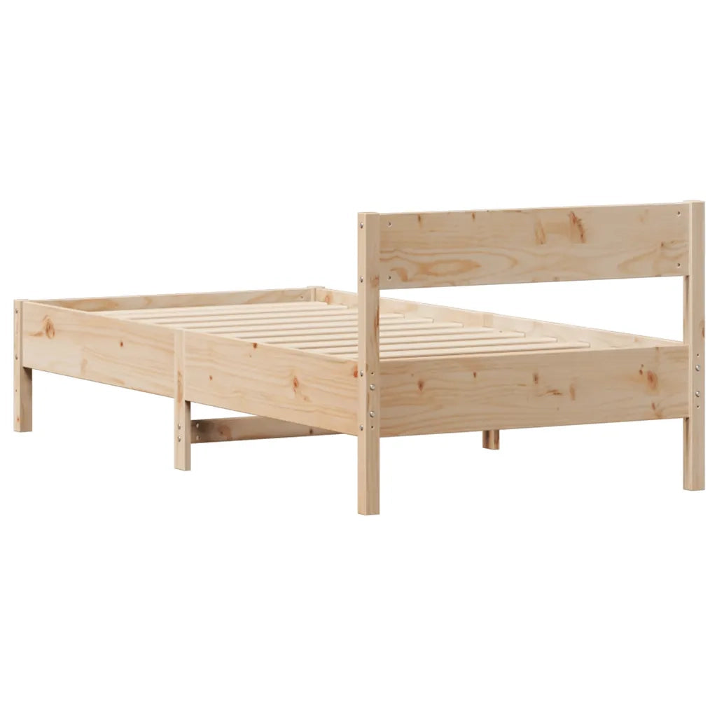 Letto senza Materasso 75x190 cm in Legno Massello Pino 3301773