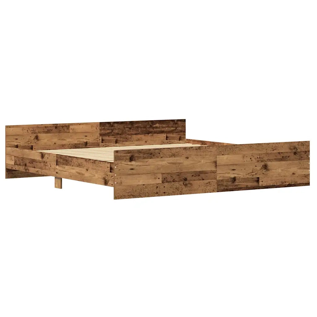Struttura del letto-Giroletto Legno vecchio 203 x 203 x 50 cm