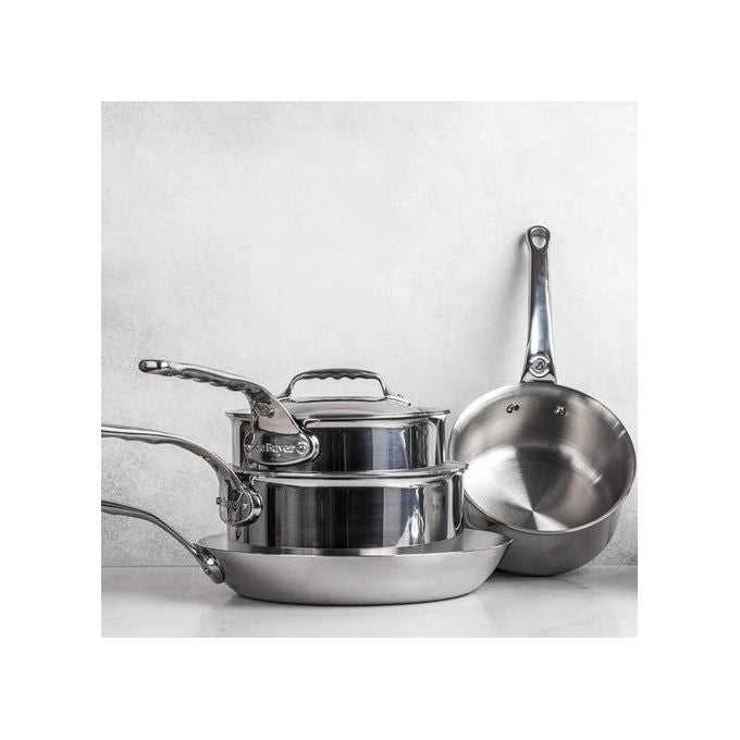 De Buyer 3727.35 AFFINITY Casseruola per Arrosto in Acciaio Inox 5 strati Induzione Forno fino a 260°C Lavabile in Lavastoviglie colore Acciaio inox
