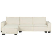Divano letto ad angolo Letto a L a 3 posti con rivestimento in tessuto beige