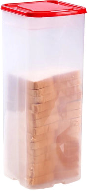 Contenitore per conservazione del pane a chiusura ermetica - Contenitore per pane - Conservatore di pane - Contenitore in plastica - 34 x 13 x 13 cm - Conservazione efficiente - Contenitore per pane