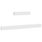 Set di mobili da 6 pezzi tra cui armadio credenza mobile TV televisore per soggiorno camera da letto salotto legno ingegnerizzato bianco 02_0025000
